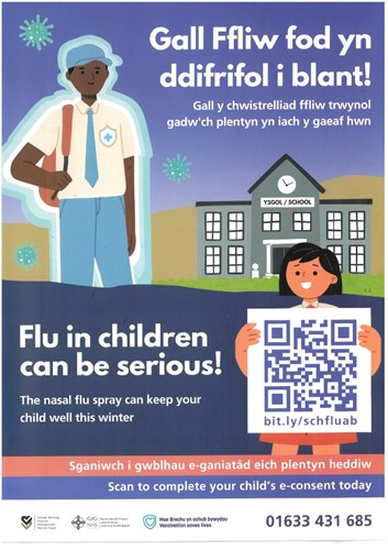 Flu in Children is dangerous poster
